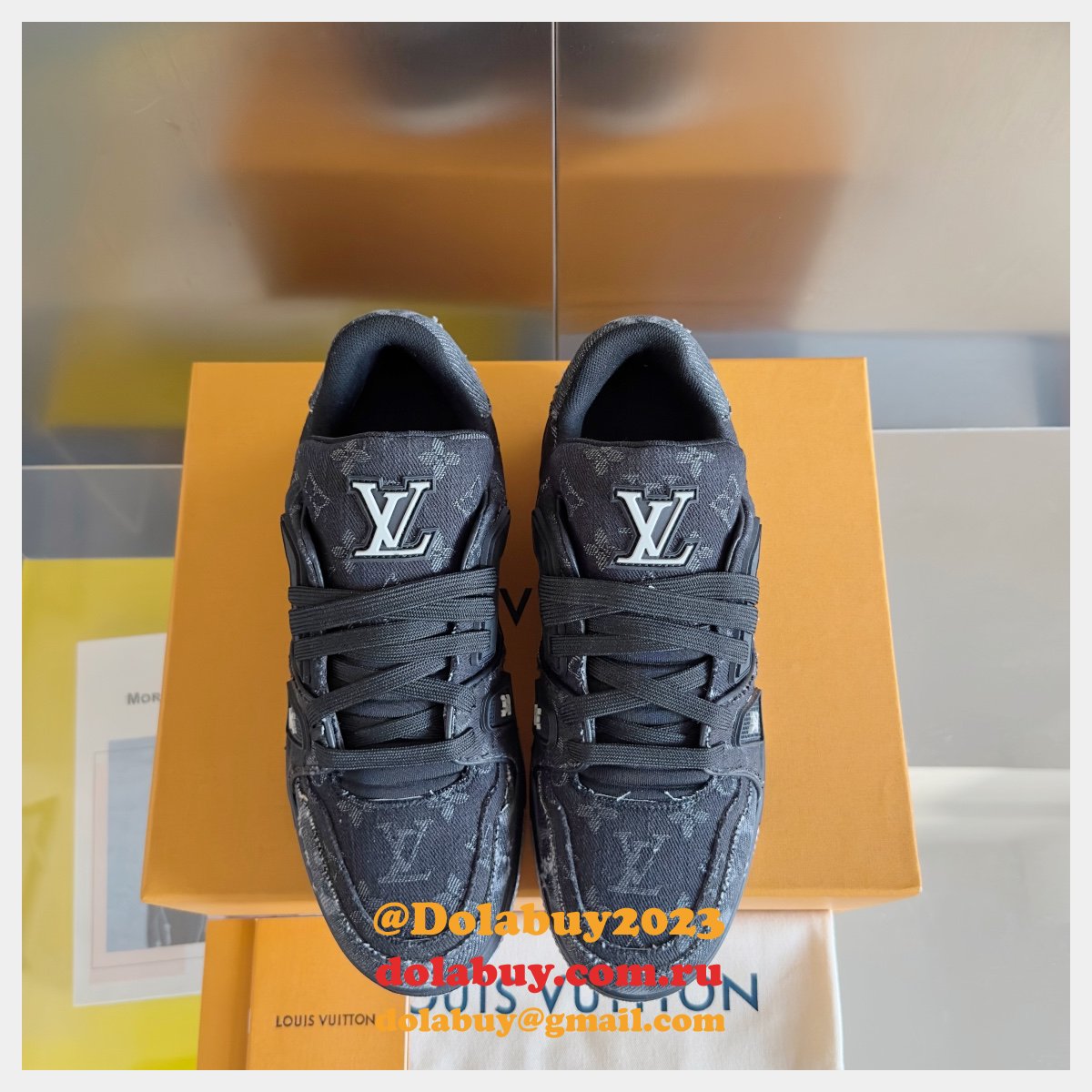Top Quality LV Knockoff Shoes Trainer Sneaker Wholesale