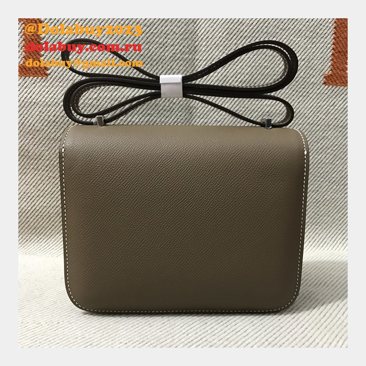 Hermes Constance Bag 18cm Epsom Leather Dark grey