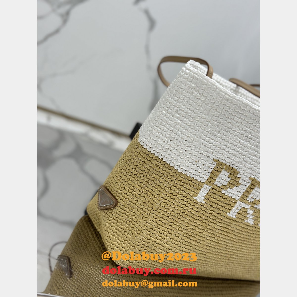 Wholesale prada 1:1 Mirror weave big tote