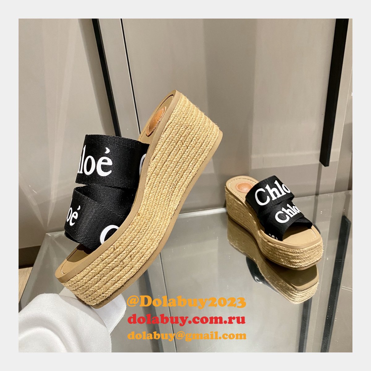 Chloé Replica Shoes Roman Slippers Designer Footwear