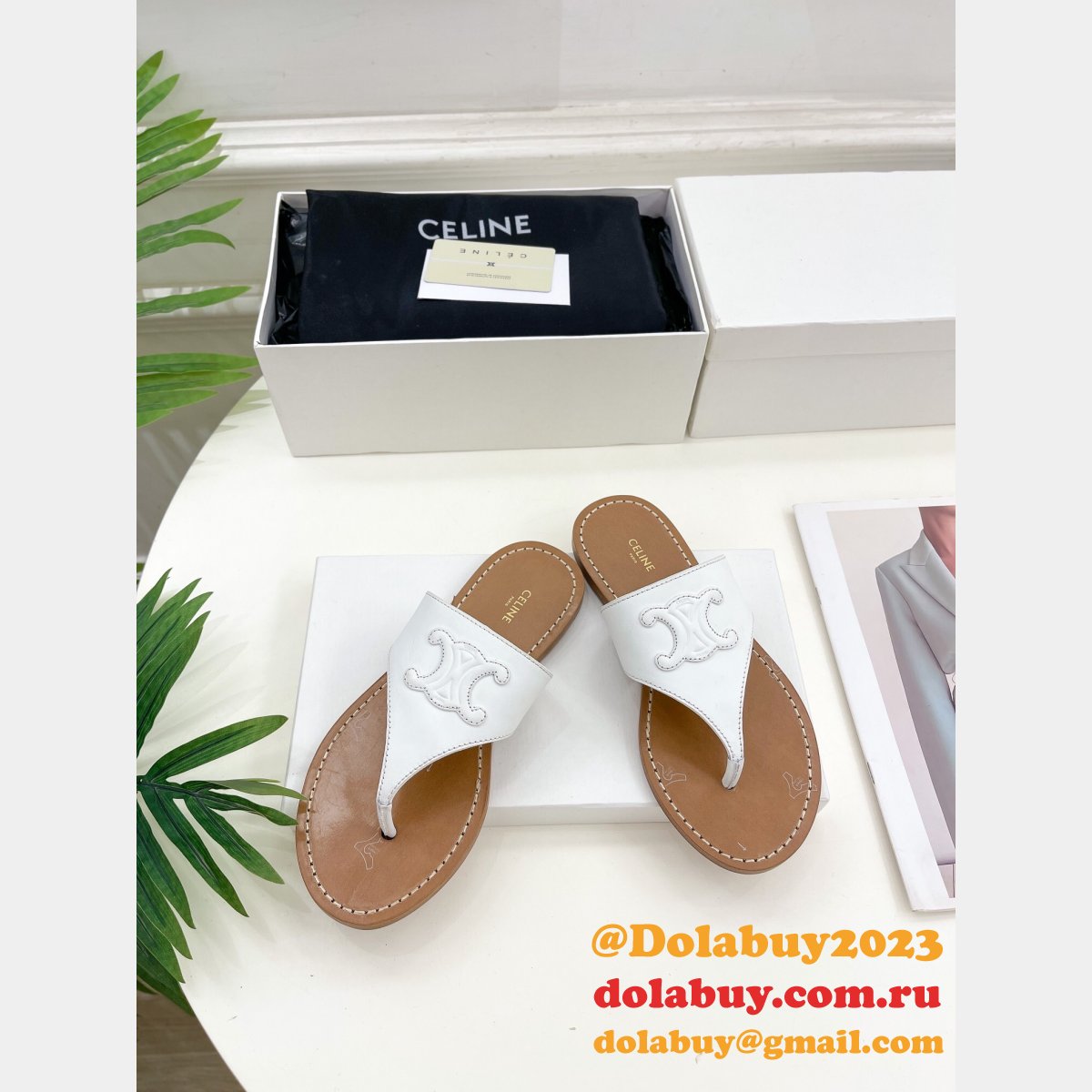 Dolabuy Celine Designer Replica Flip Flops Shoes