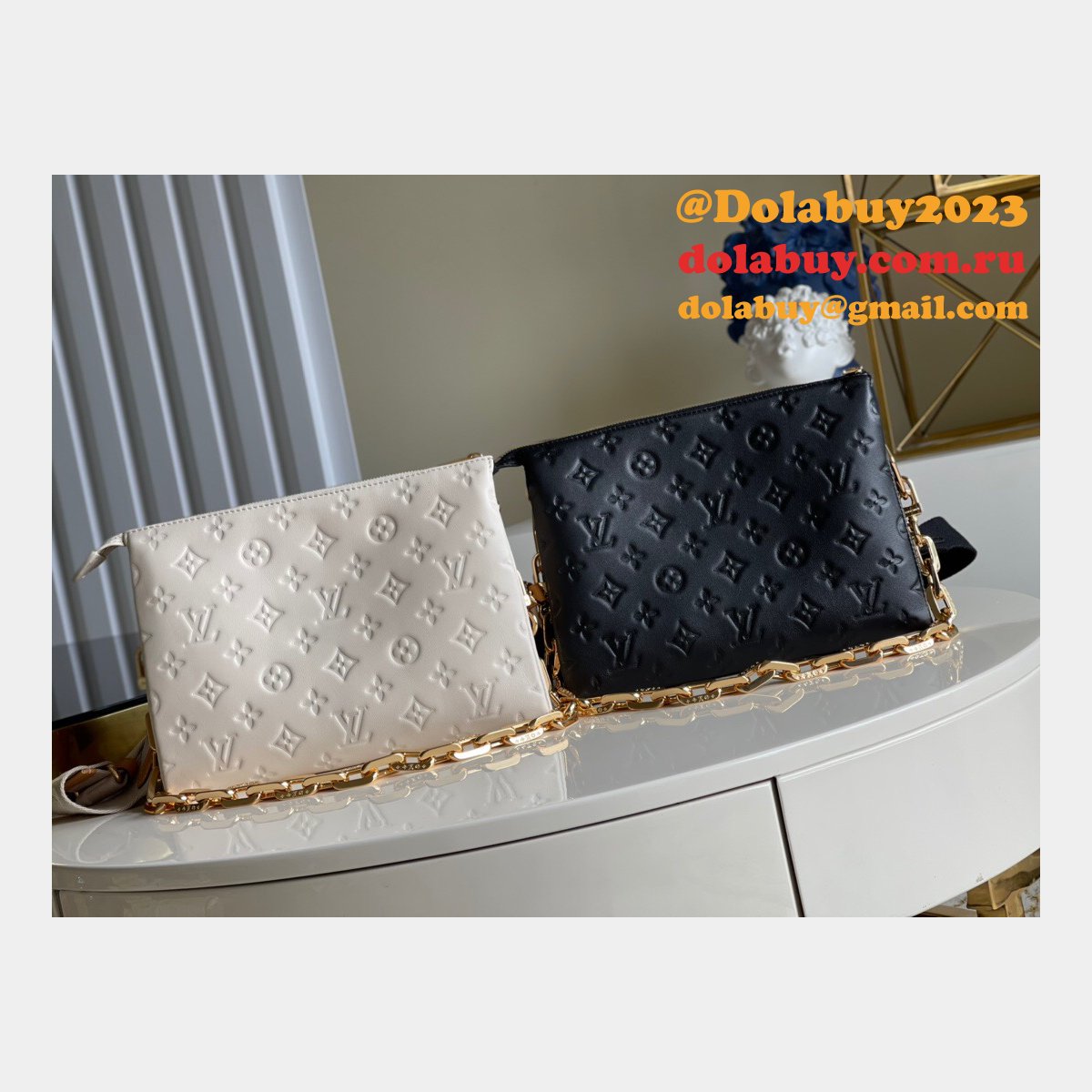 Louis Vuittons Coussin PM Other Leathers M57790 Black or Cream
