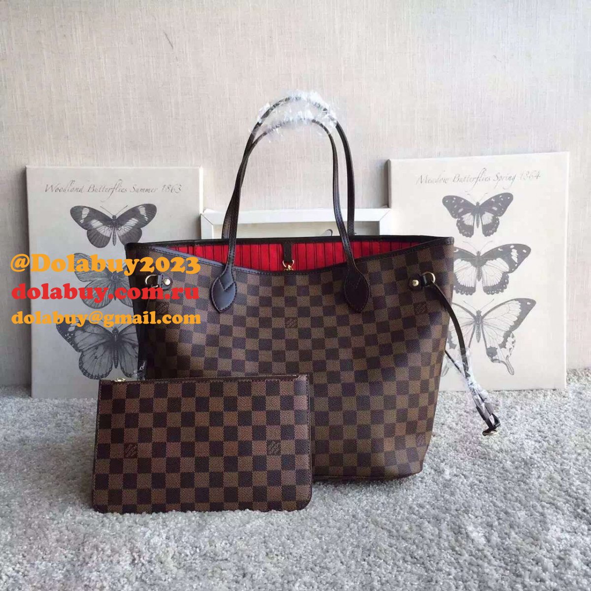 Replica Louis Vuitton Wholesale Neverfull MM Damier Ebene N41358 Brown