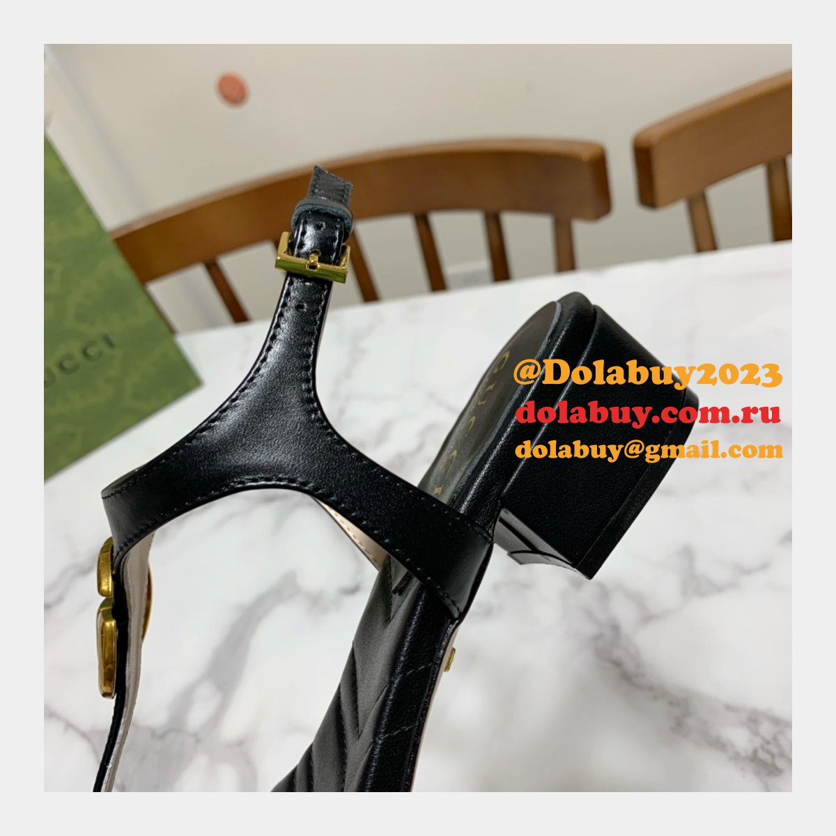 The Best Fake Sandals 1:1 Mirror Top Quality Black Shoes