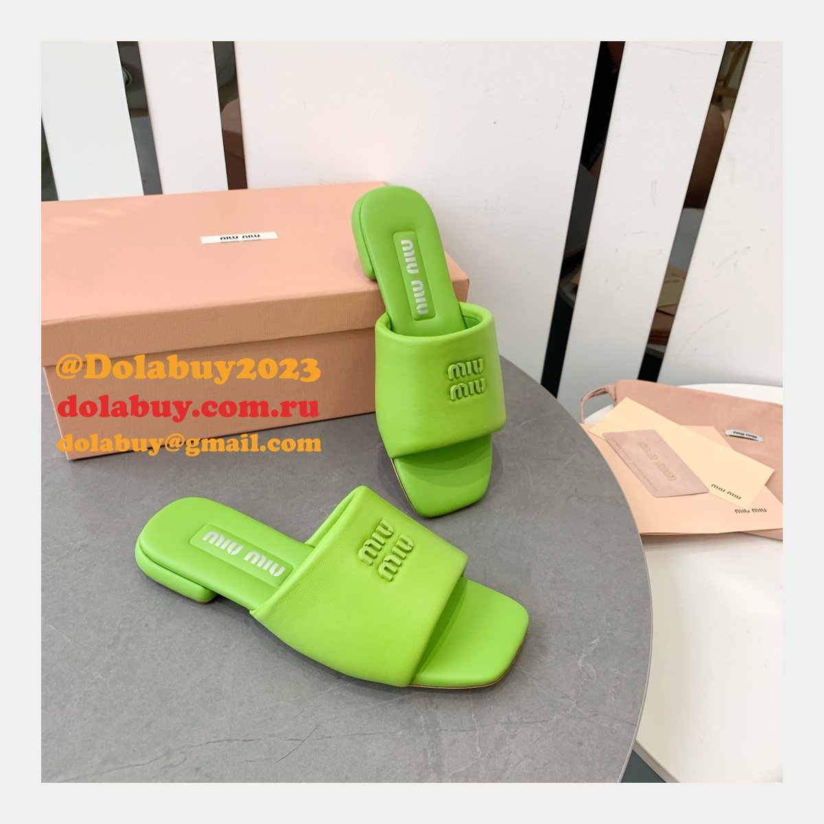 Perfect MiuMiu Bread Slippers Summer Replica Sandals