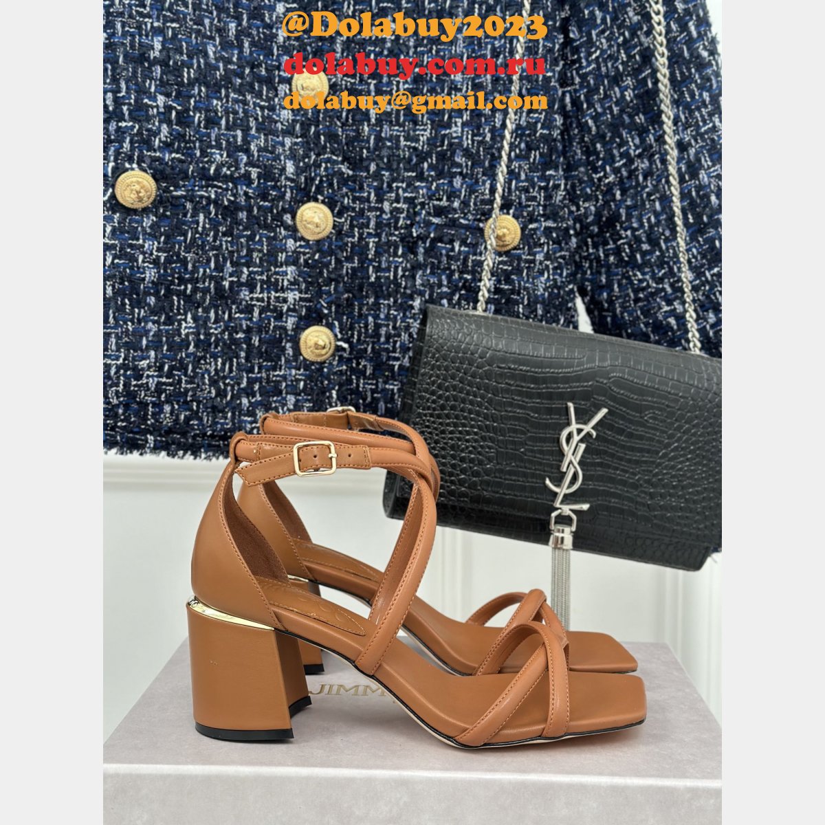 Jimmy Choo Jess Duplicate Slingback Sandals Heel: 6.5 cm Shoes