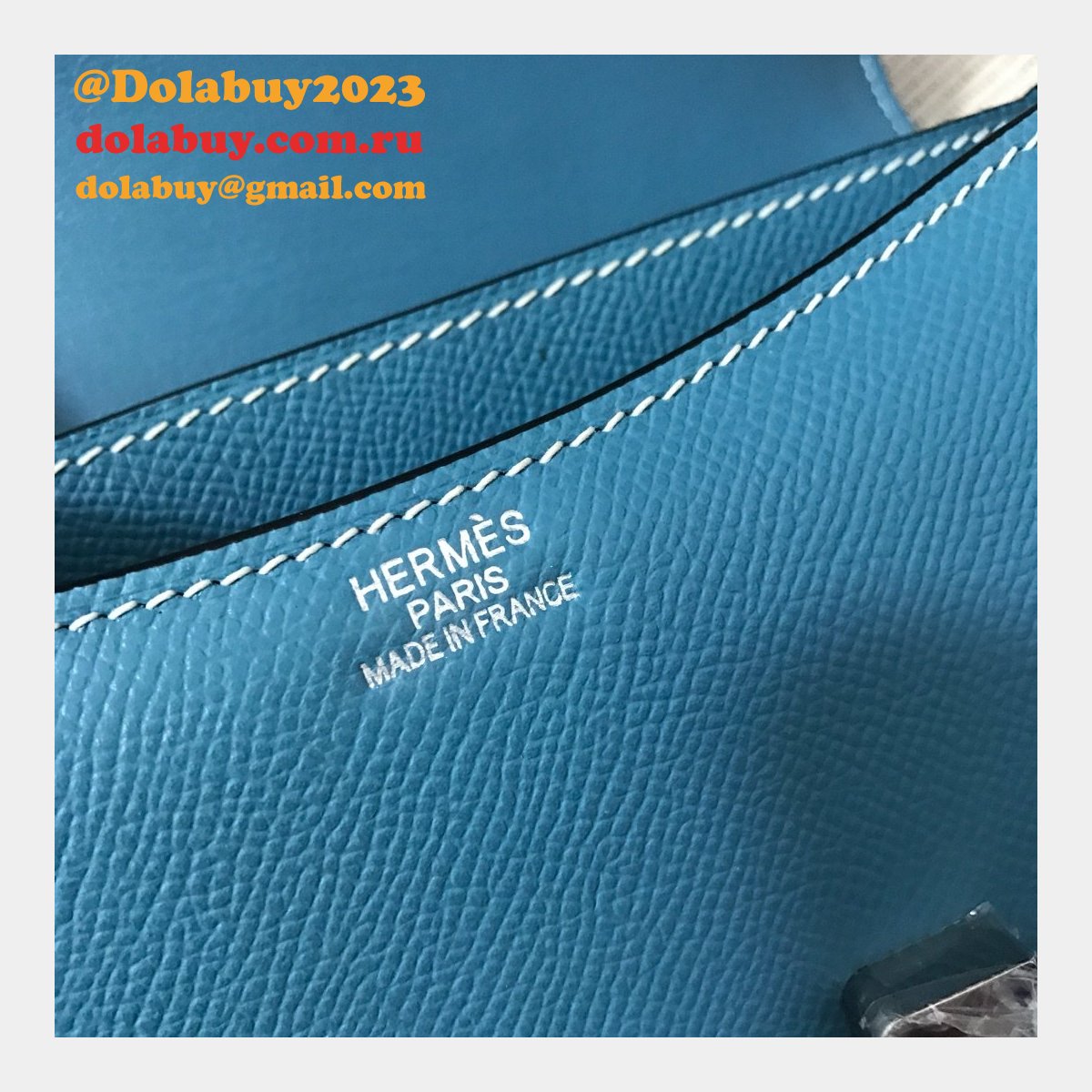 Hermes Constance Bag 18cm Epsom Leather Blue