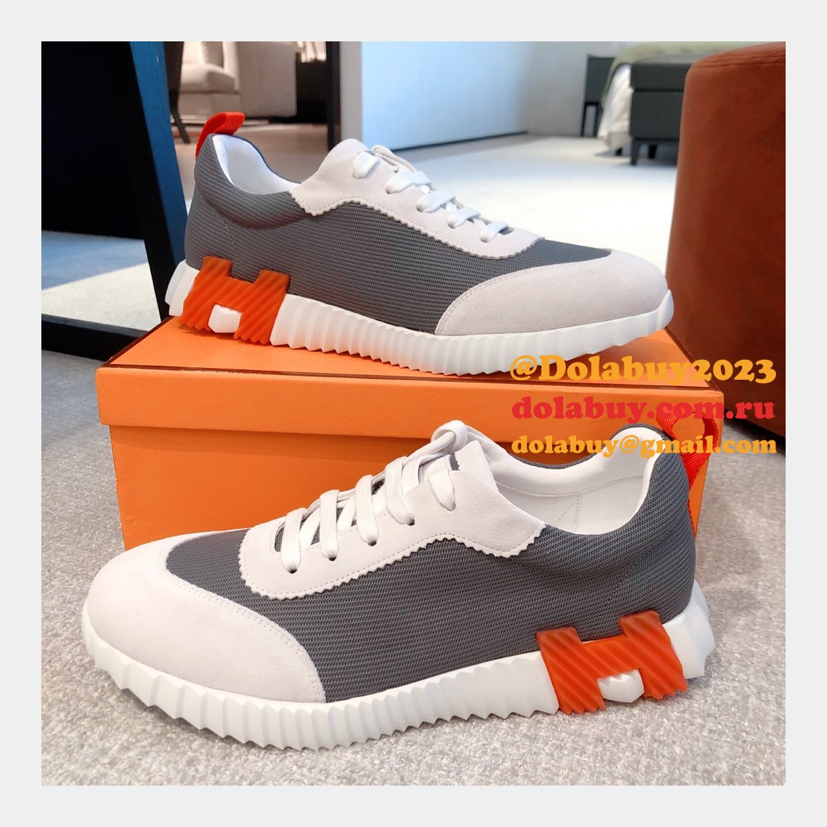 Top Quality Hermes Replica Real Luxury Sneaker Design Shoes