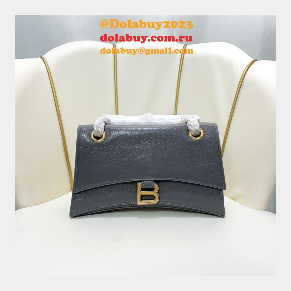 Top Quality BEST BALENCIAGA Crush Chain Small Bag 25CM