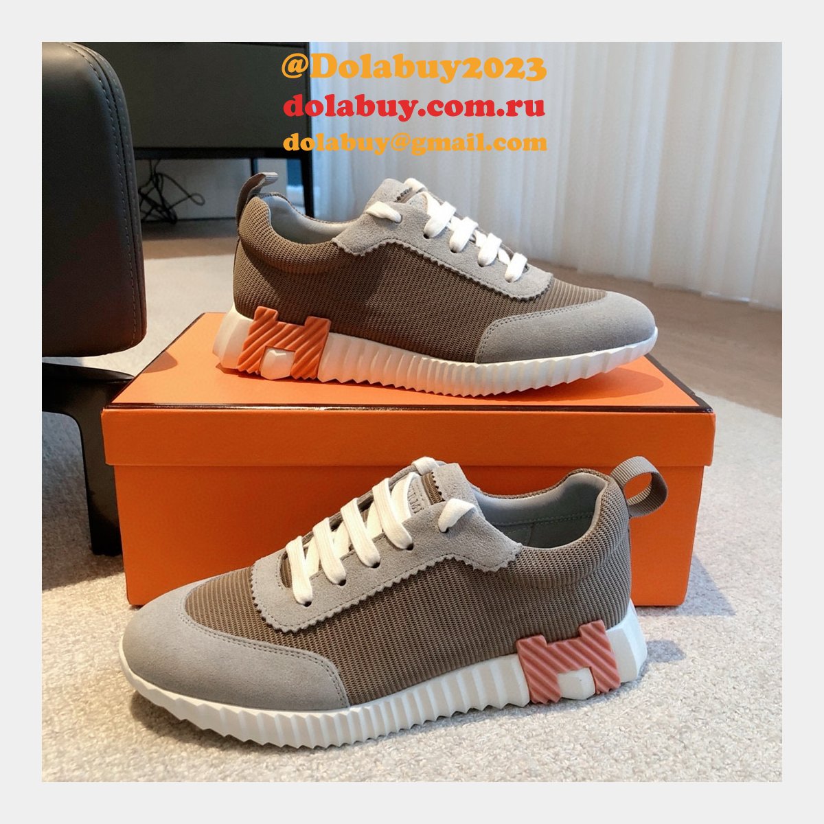 Wholesale HERMES MEN BOUNCING SNEAKER