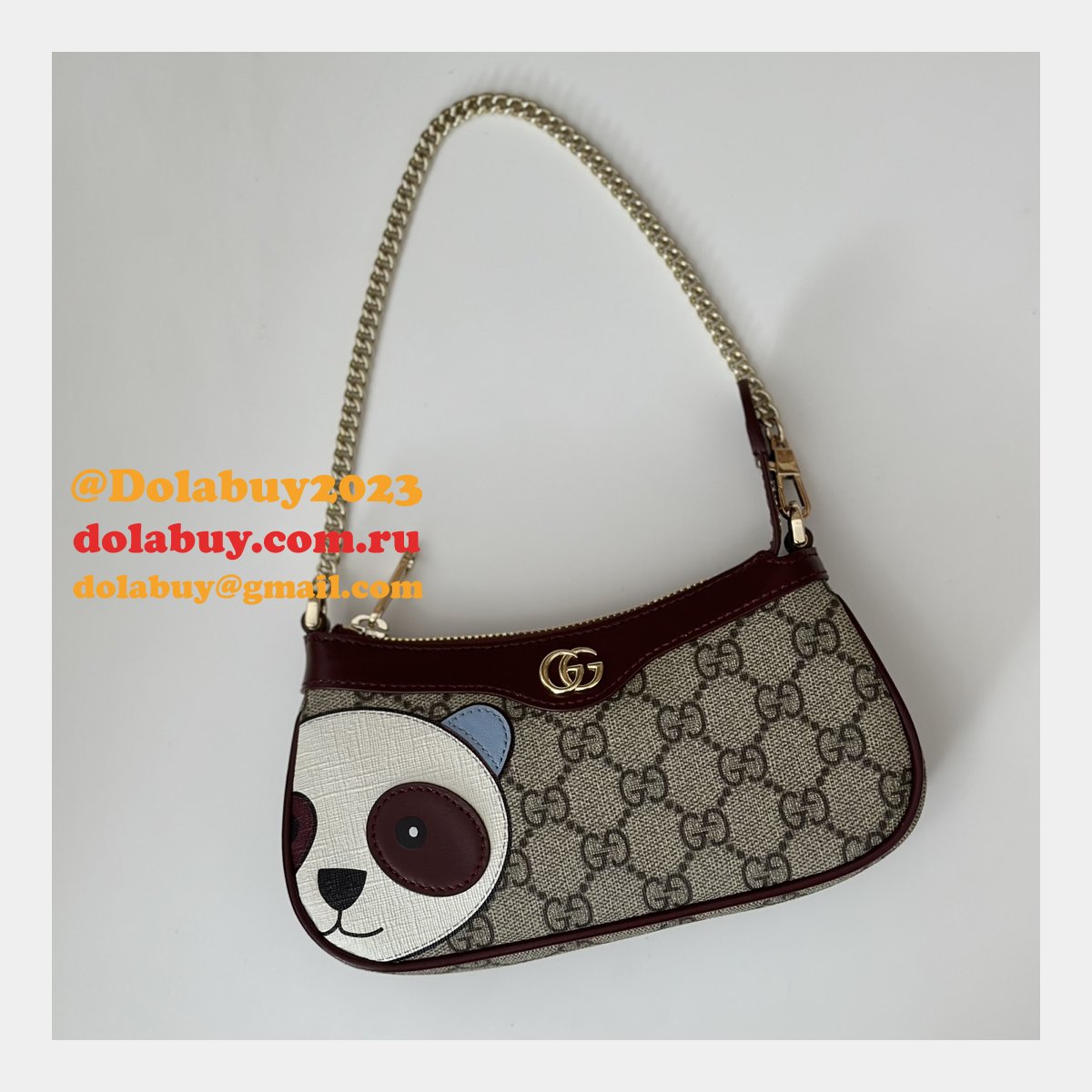 G*u*i gg mini bag 818763 panda detail designer sale