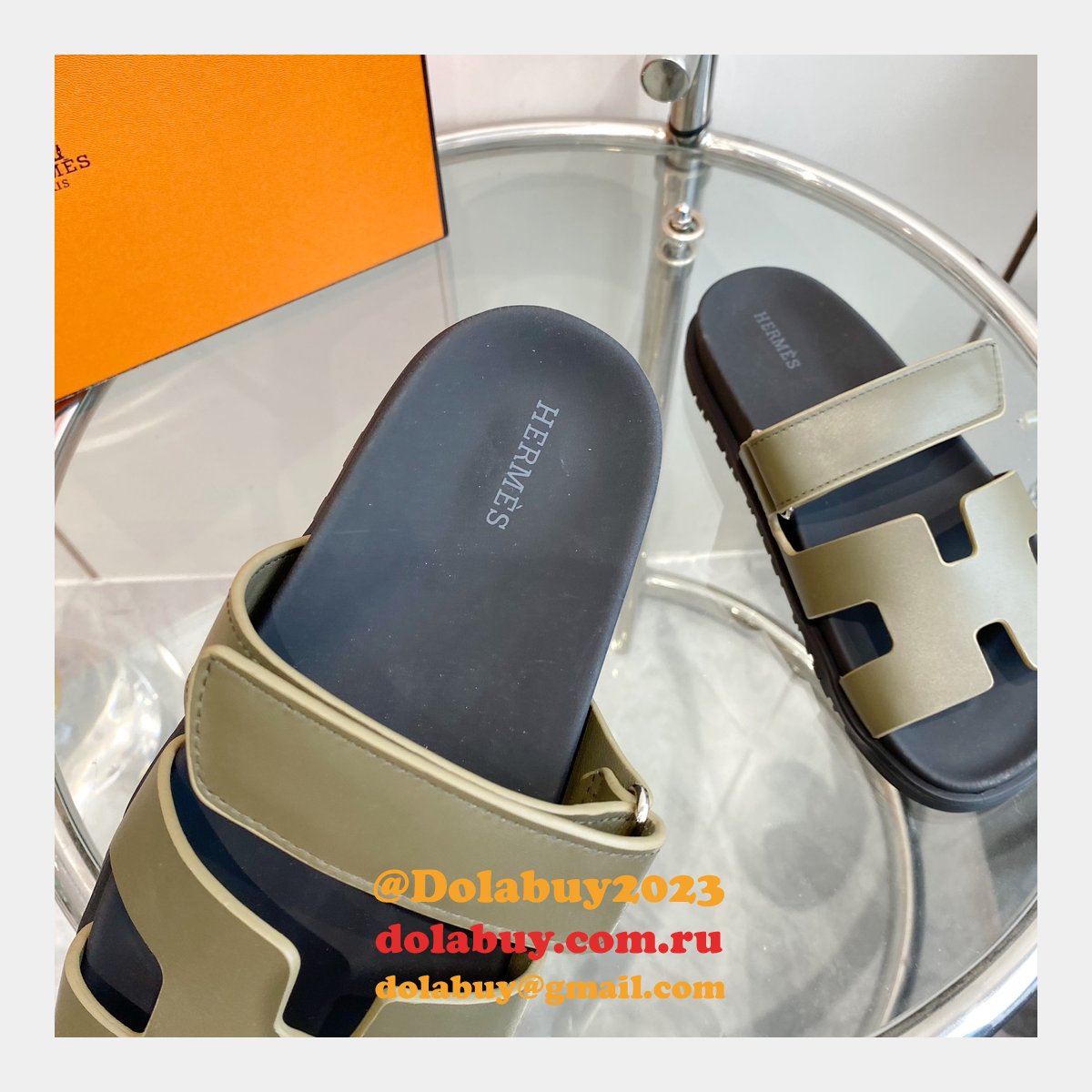 Fashion 1:1 Mirror hermes Chypre sandal