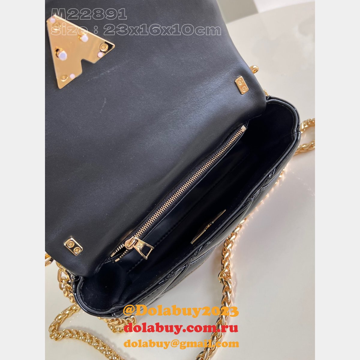 Black M22891 GO-14 MM Malletage Outlet Louis Vuitton Replica Bag
