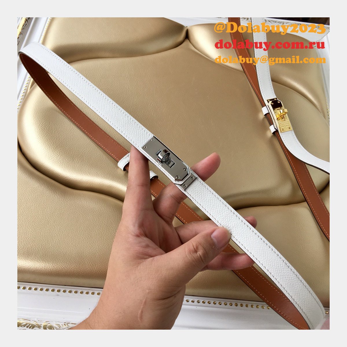 7 Star hottest selling hermes kelly thin belt 17mm