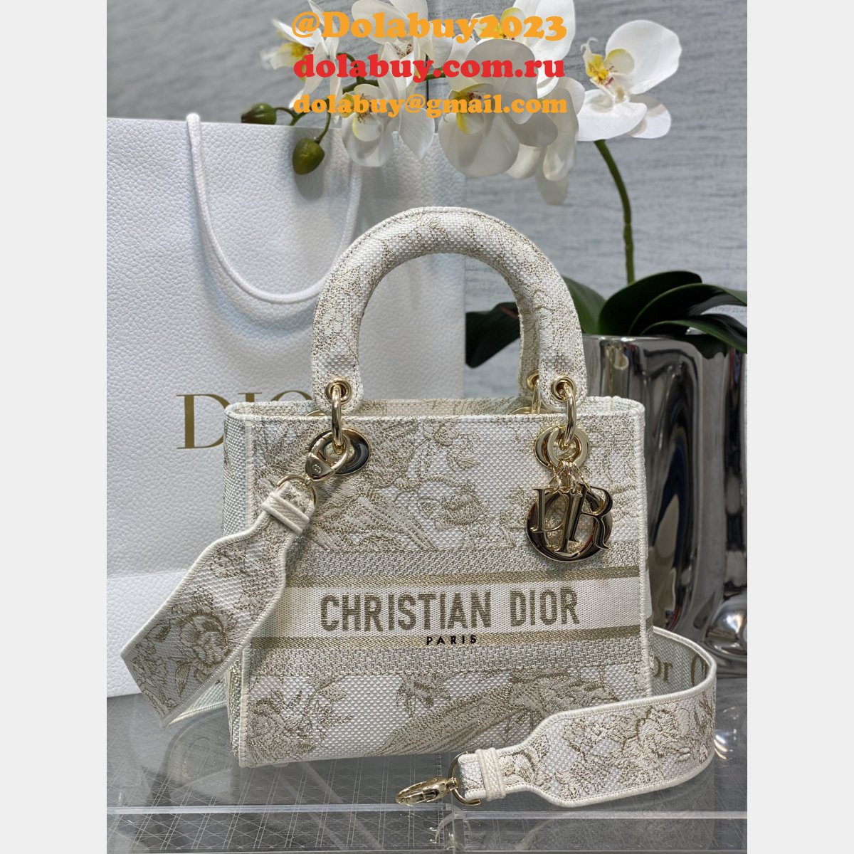 High Quality Best Lady Dior 24cm Replica Handbags