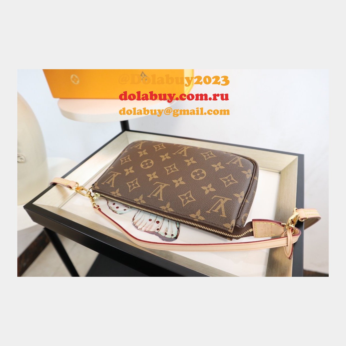 Cheap Louis Vuitton Pochette Accessoires Monogram in Marron M40712