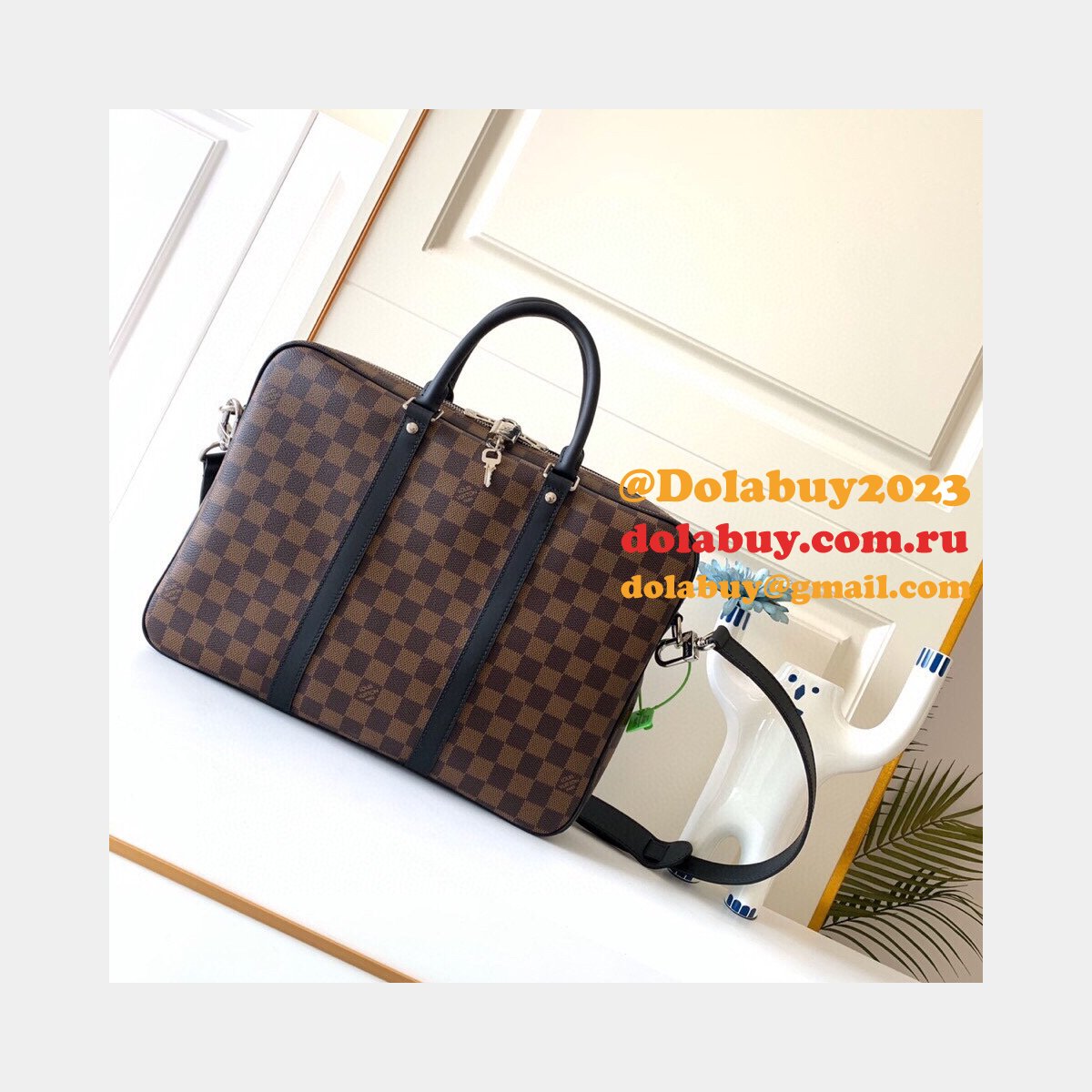 Louis Vuitton Porte-Documents Voyage PM Damier Ebene N41466