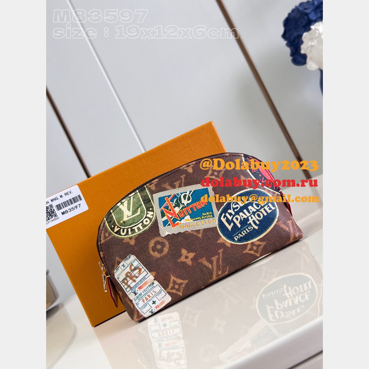 Toilet Cosmetic zippy Wallet Passport Cover Lisa Wall Pouch LV Bag