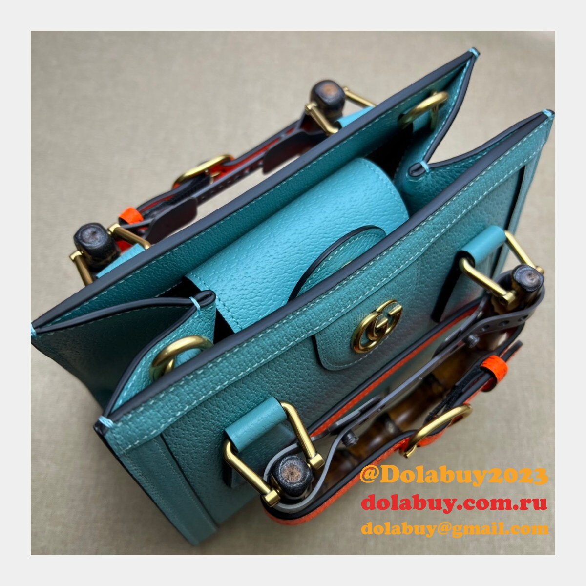 G*u*i designer replica 702732 diana mini tote bag leather