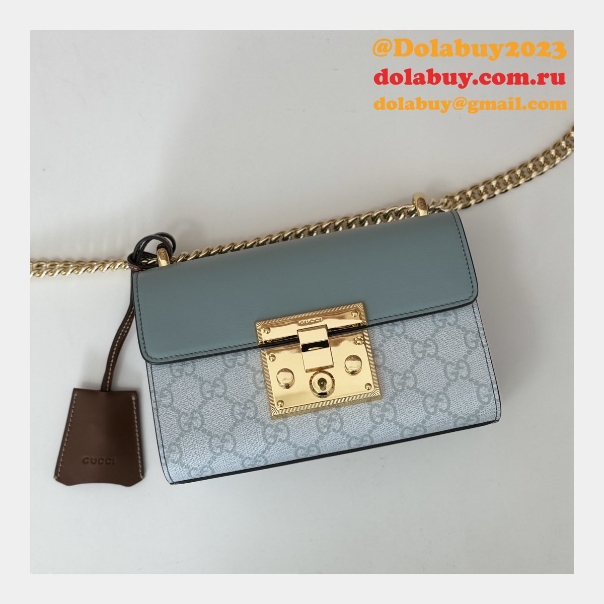 luxury padlock G*u*i copy gg shoulder 409487 bag