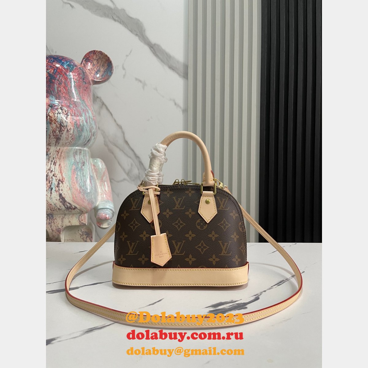 Louis Vuittons Fake Alma BB Designer Mini Top Handle N41221 Bag