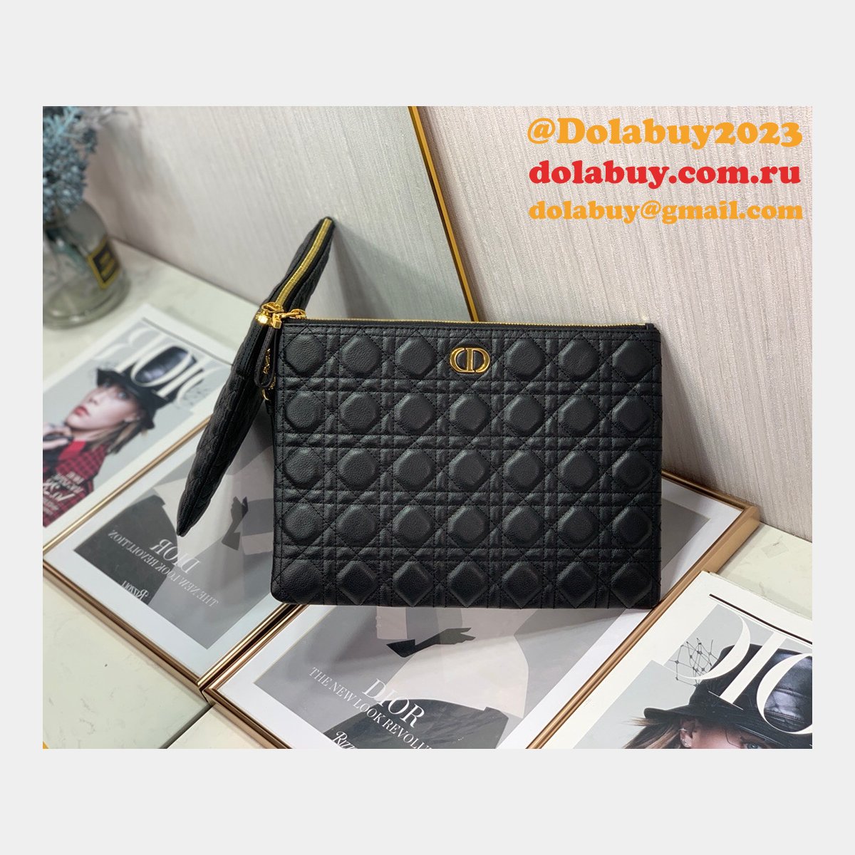 Where to buy Faux Dior Clutch Copy Bags 2022 Black Dolabuy