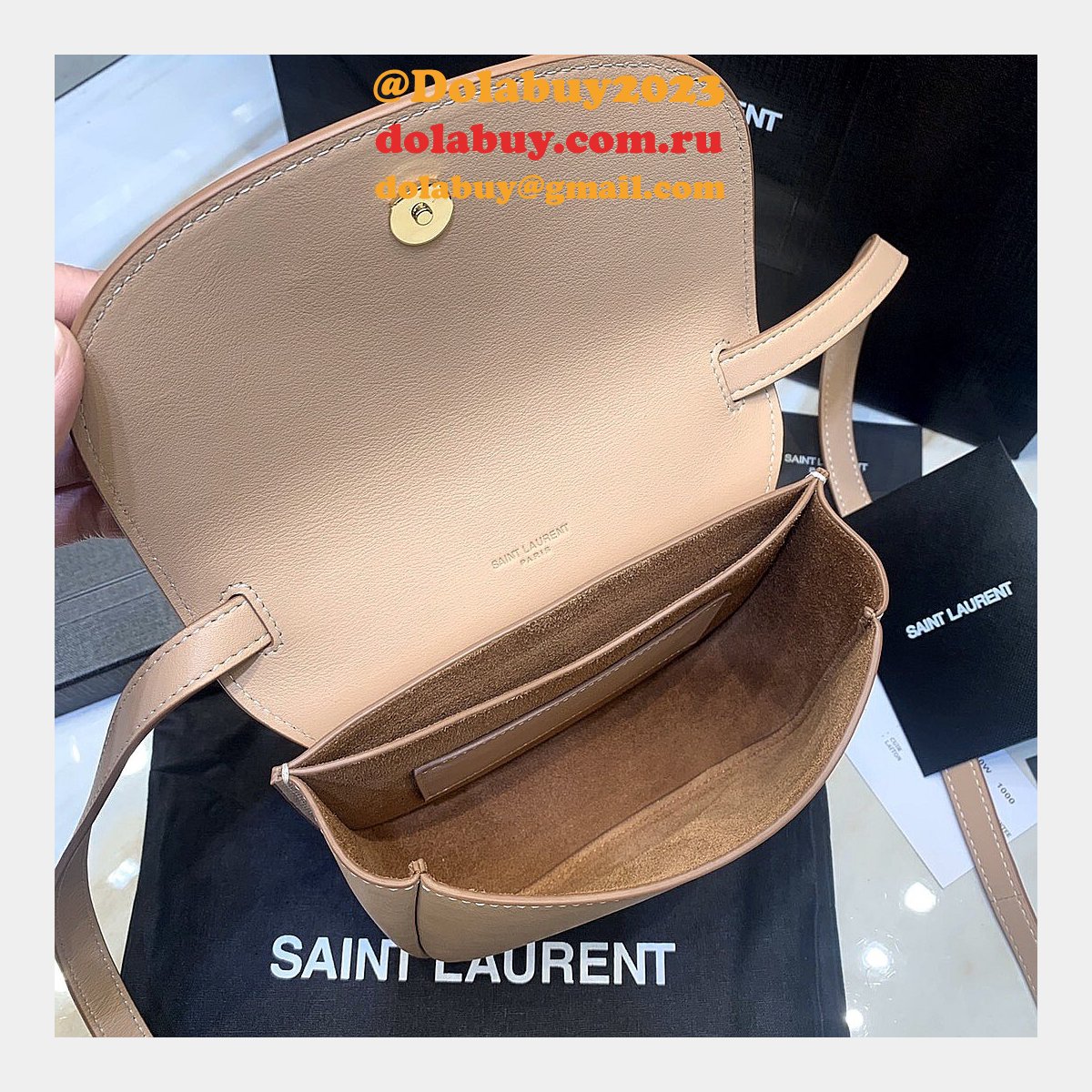 YSL Luxury Kaia small satchel 619740 smooth leather