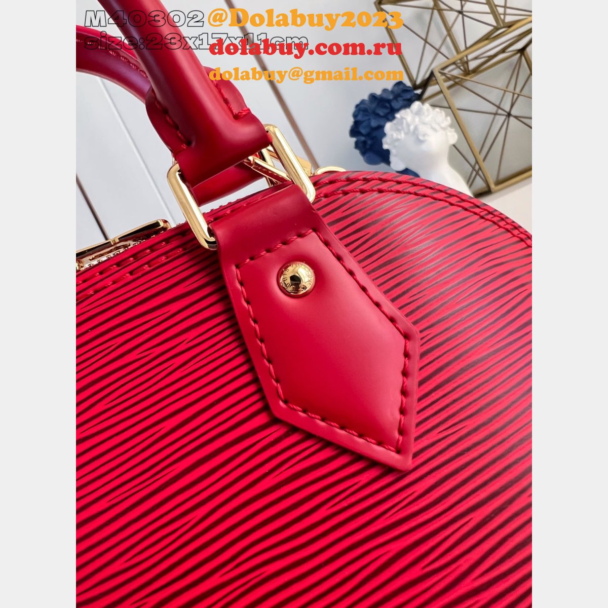 Louis Vuitton Alma Top Quality Epi Leather M40302 Red Bag