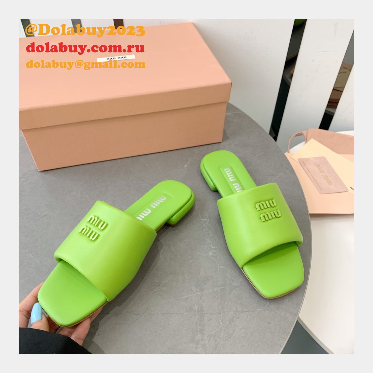 Perfect MiuMiu Bread Slippers Summer Replica Sandals