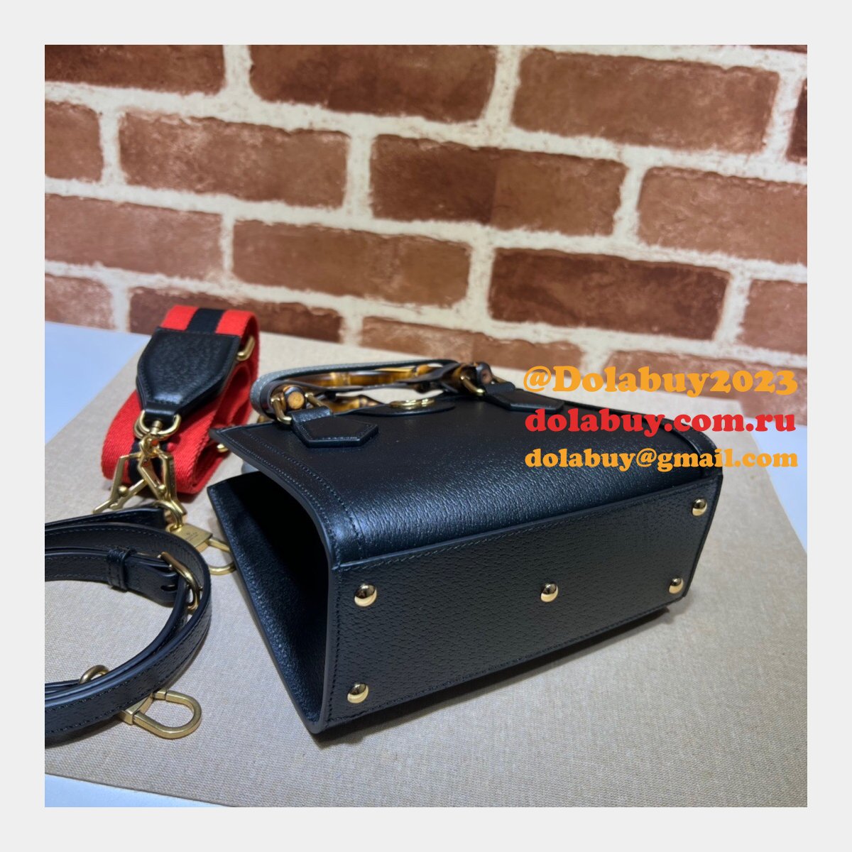 G*u*i designer replica 702732 diana mini tote bag leather