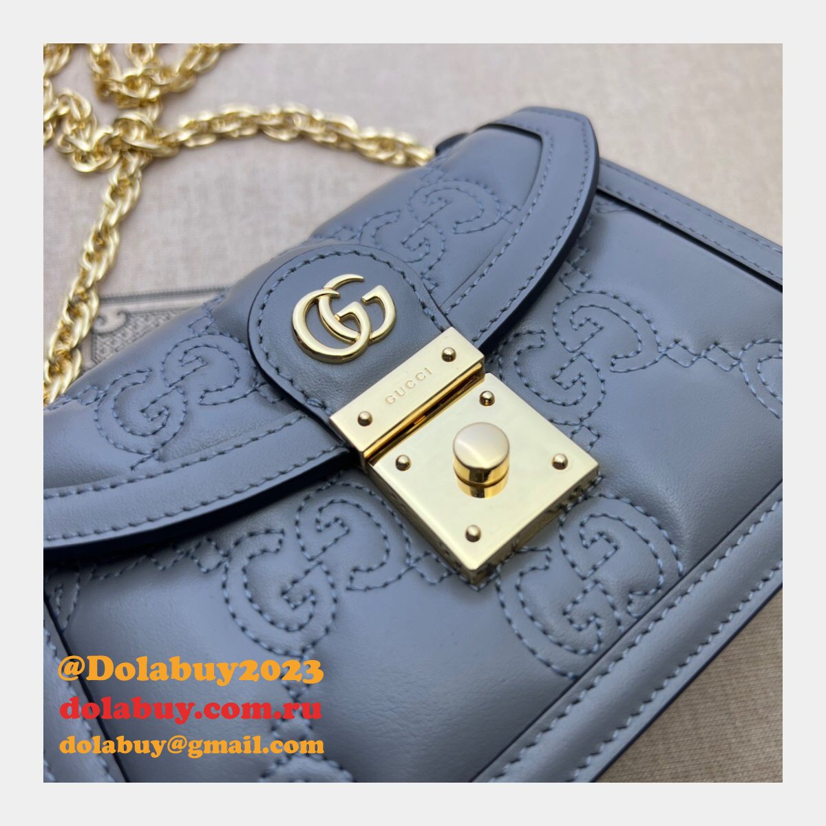 G*u*i fashion gg matelassé 724499 top handle replica bag