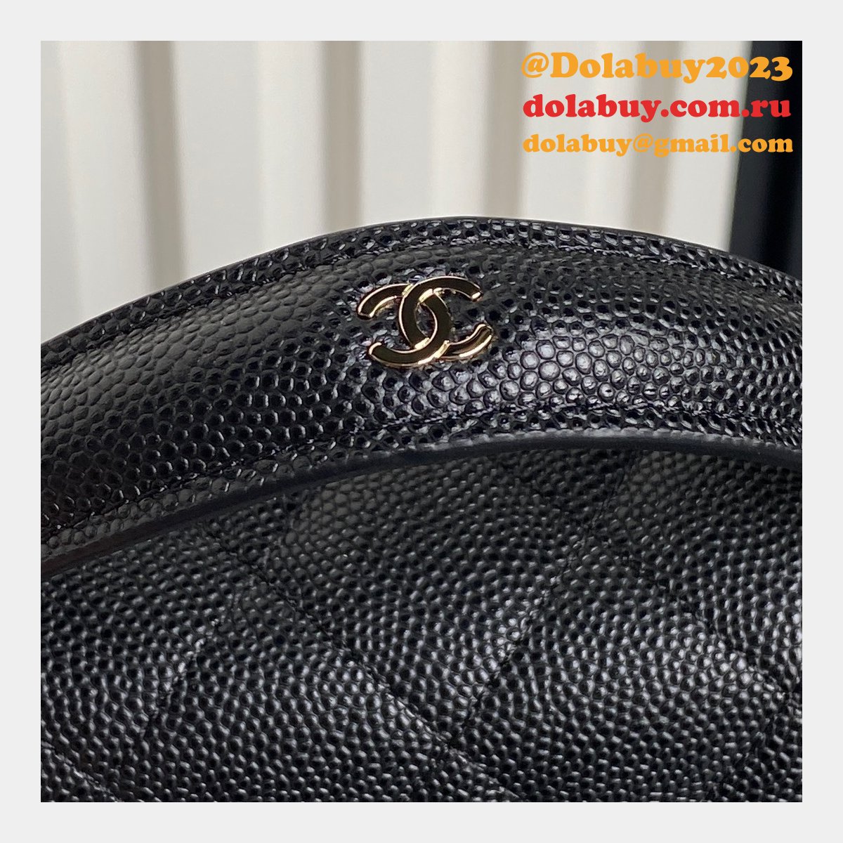 Designer Replcias 25C AP4406 Lychee Leather Black/White Bag