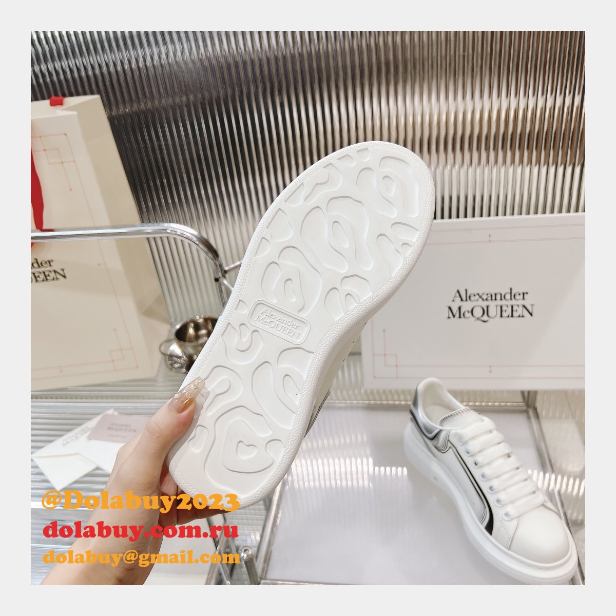 Top Quality ALEXANDER REPLICA women/men white shoes