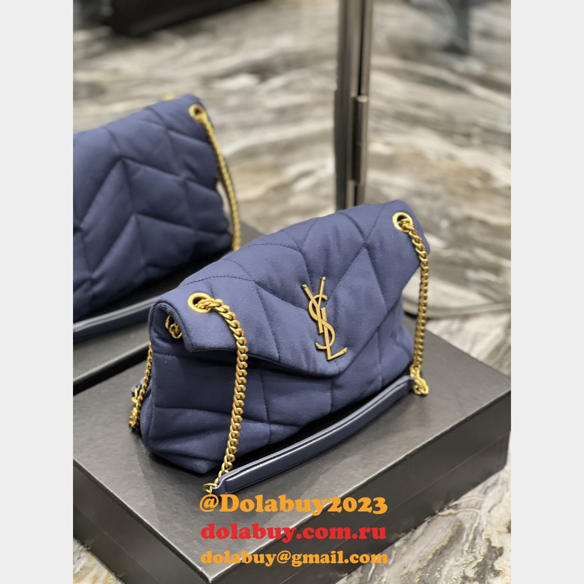 YSL Luxury Saint Laurent Replica 23/29cm Loulou Puffer 577476 Bag