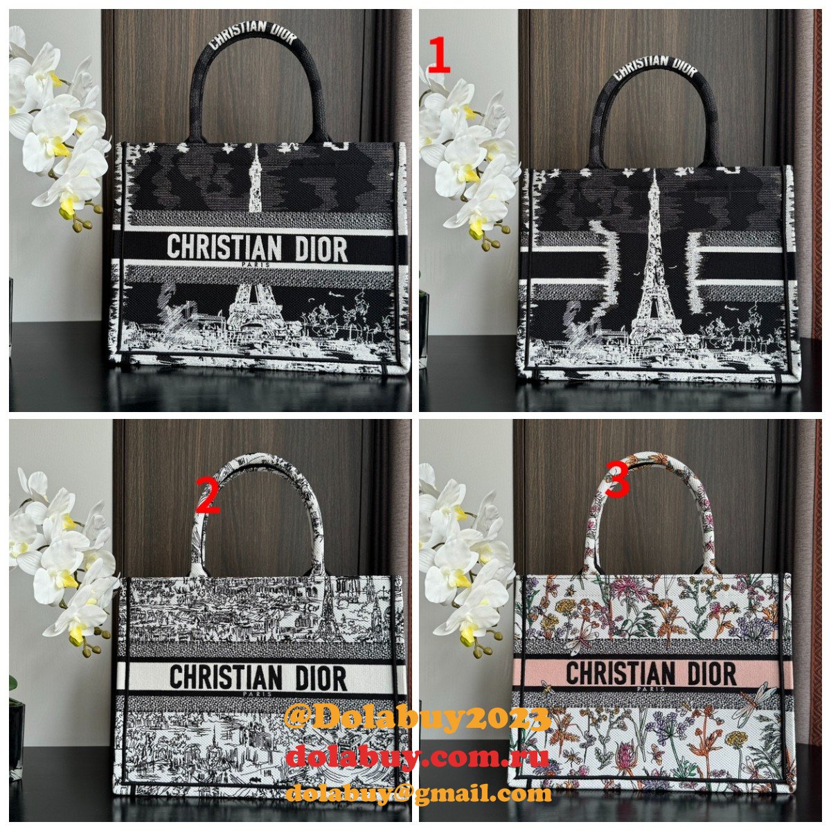 Top Quality CD Book Tote Fake 36CM Christian Dior Bags