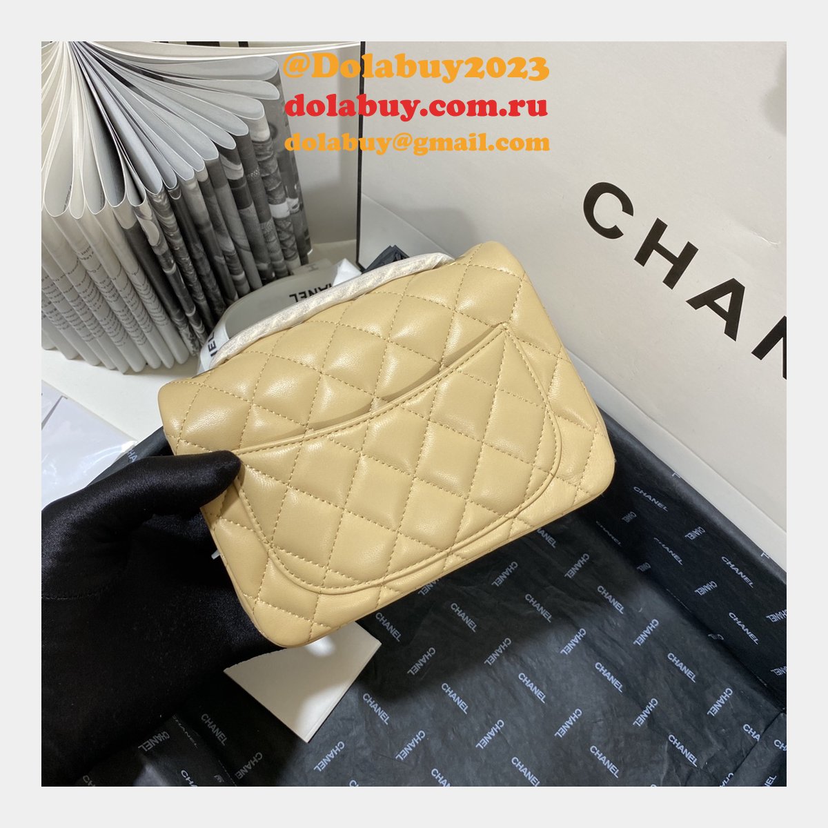 Fashion CC 1115 Lambskin Flap Bag 17cm