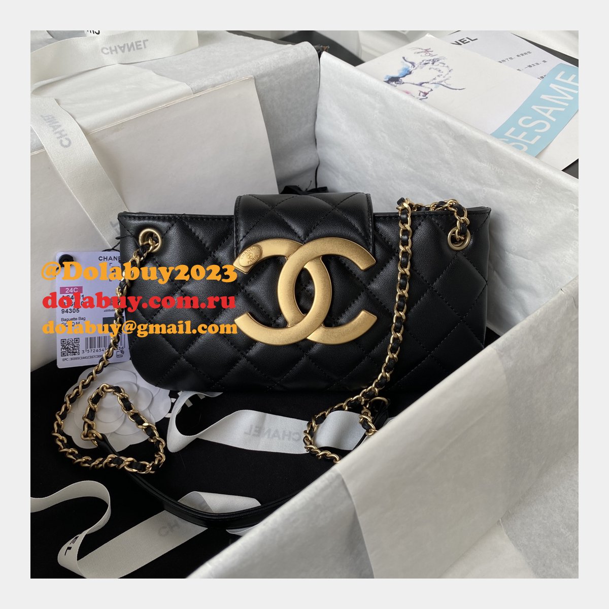 Cheap 1:1 Mirror AS4611 Baguette Black Bags Online Sale