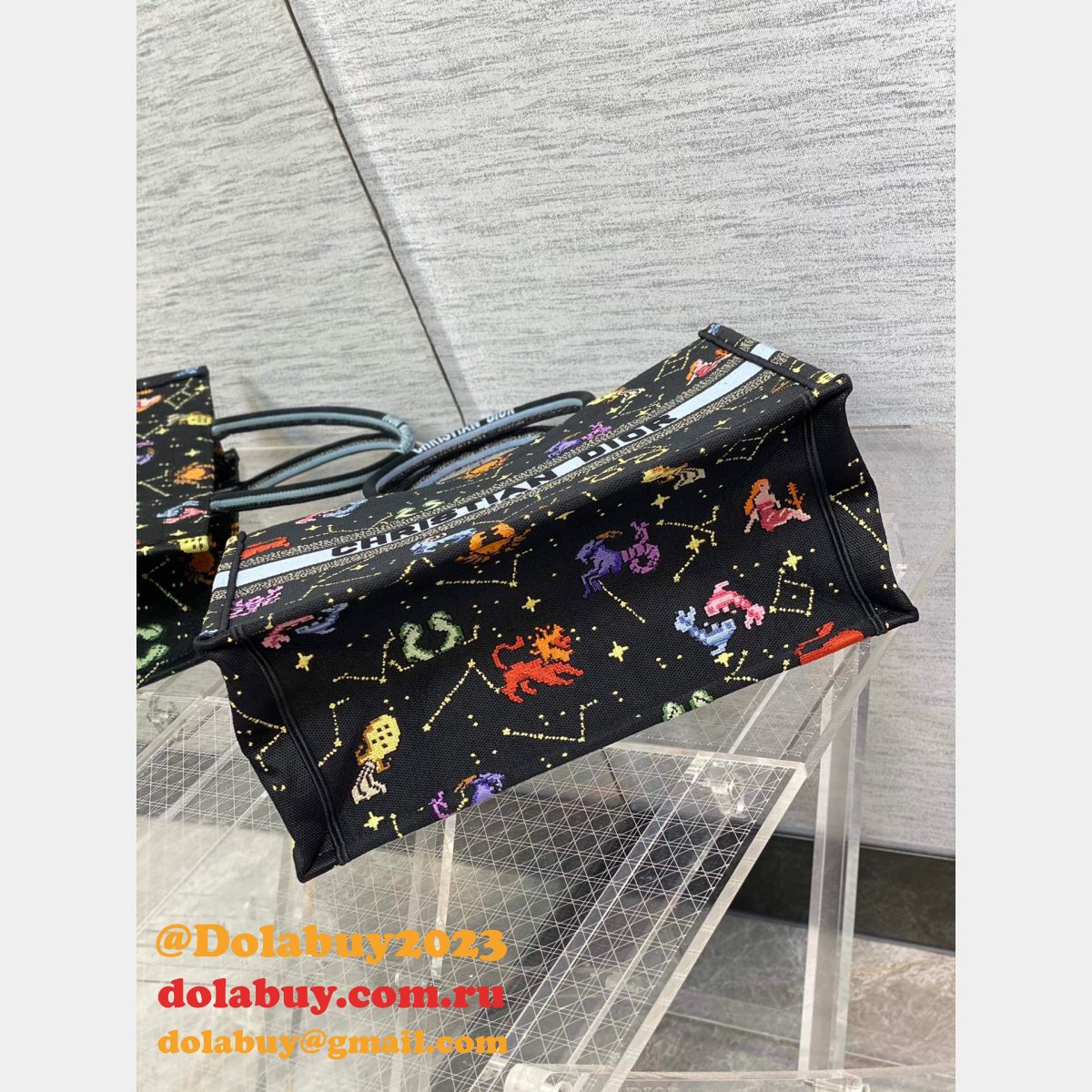 Christian Dior AAA+ Replica Canvas Book Tote Bag