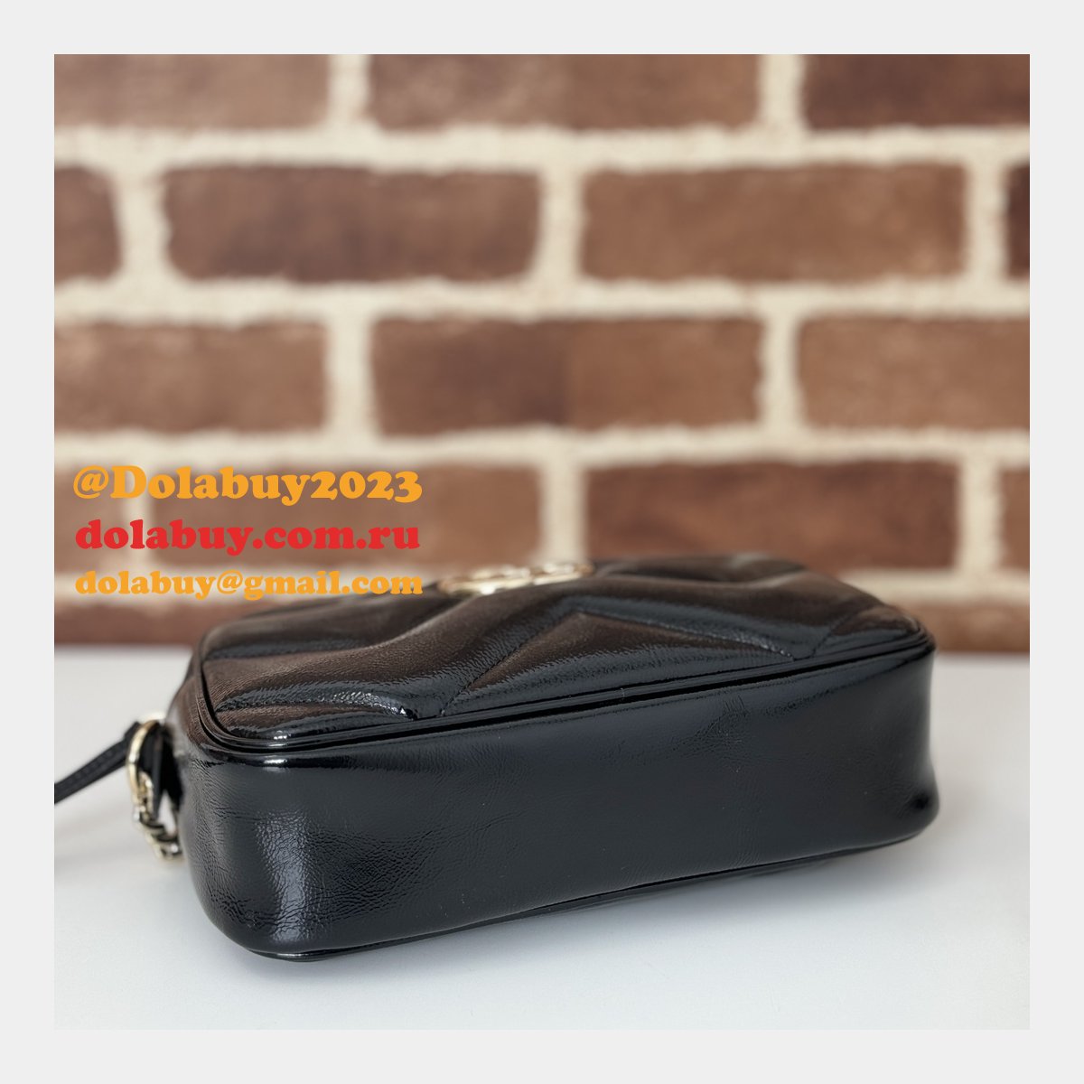 gg marmont G*u*i duplicate small shoulder 802448 black bag