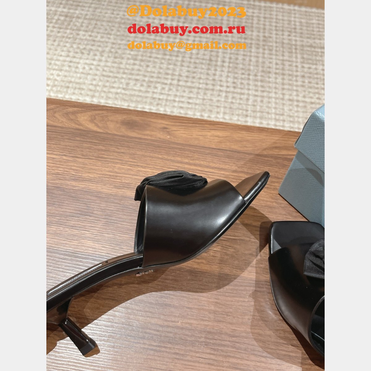 Dolabuy Designer Prada Replicas Fashion 2023 High Heel Slippers