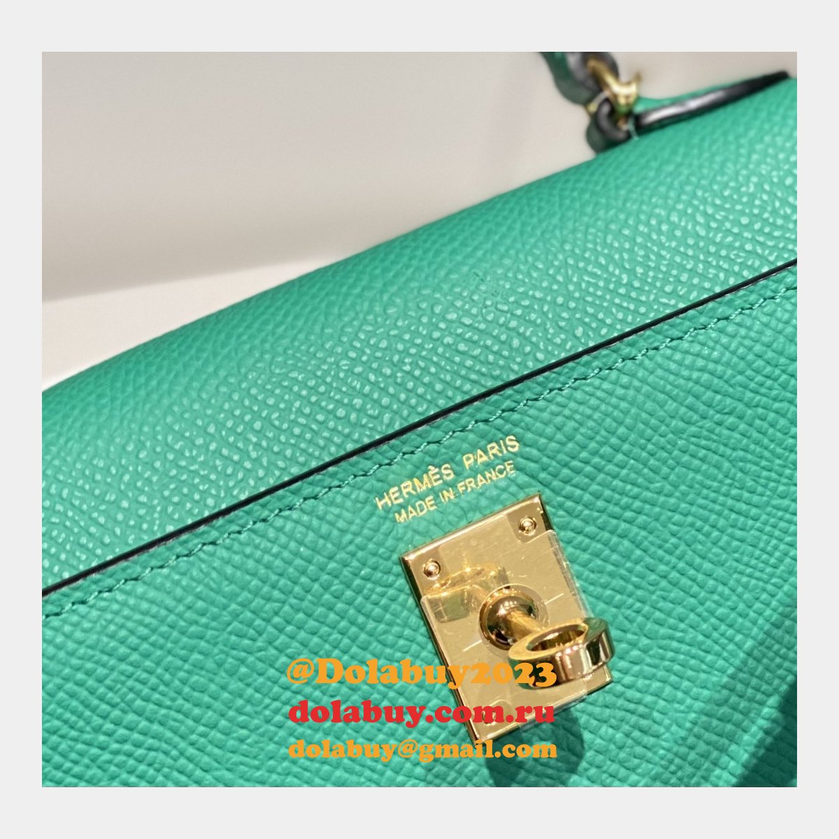 Replica Hermes Vert Jade Green Kelly Online Store Bag