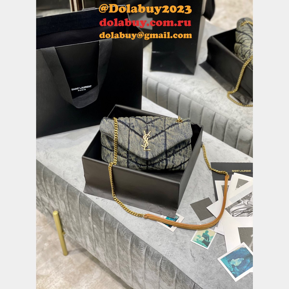 Saint Laurent Replica Loulou Puffer Shoulder 23CM Bag