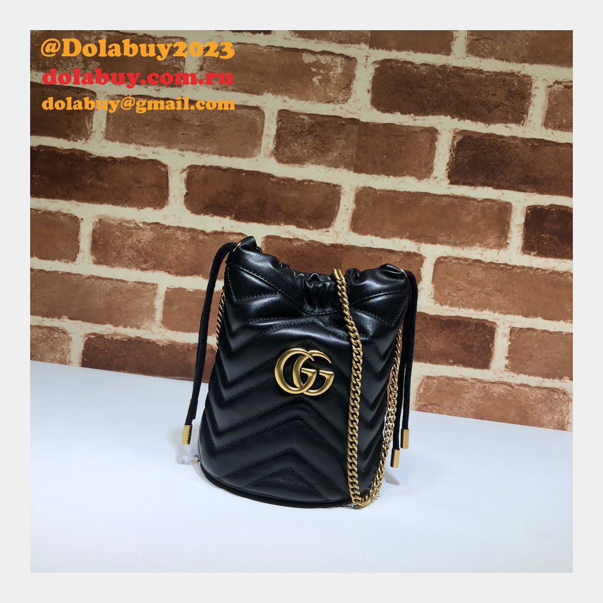 G*u*i replica 7 star gg marmont mini bucket 575163 bag