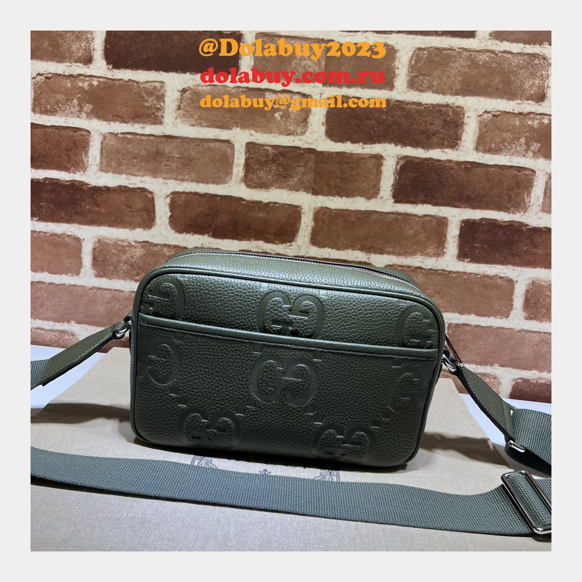 luxury jumbo gg G*u*i 766946 travel messenger replica bag