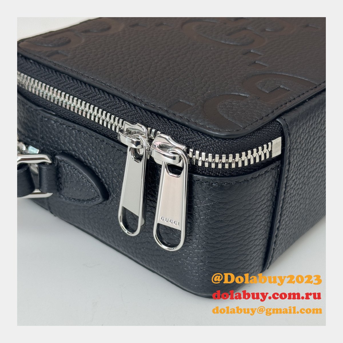 knockoff G*u*i 816958 fashion jumbo gg super black bag