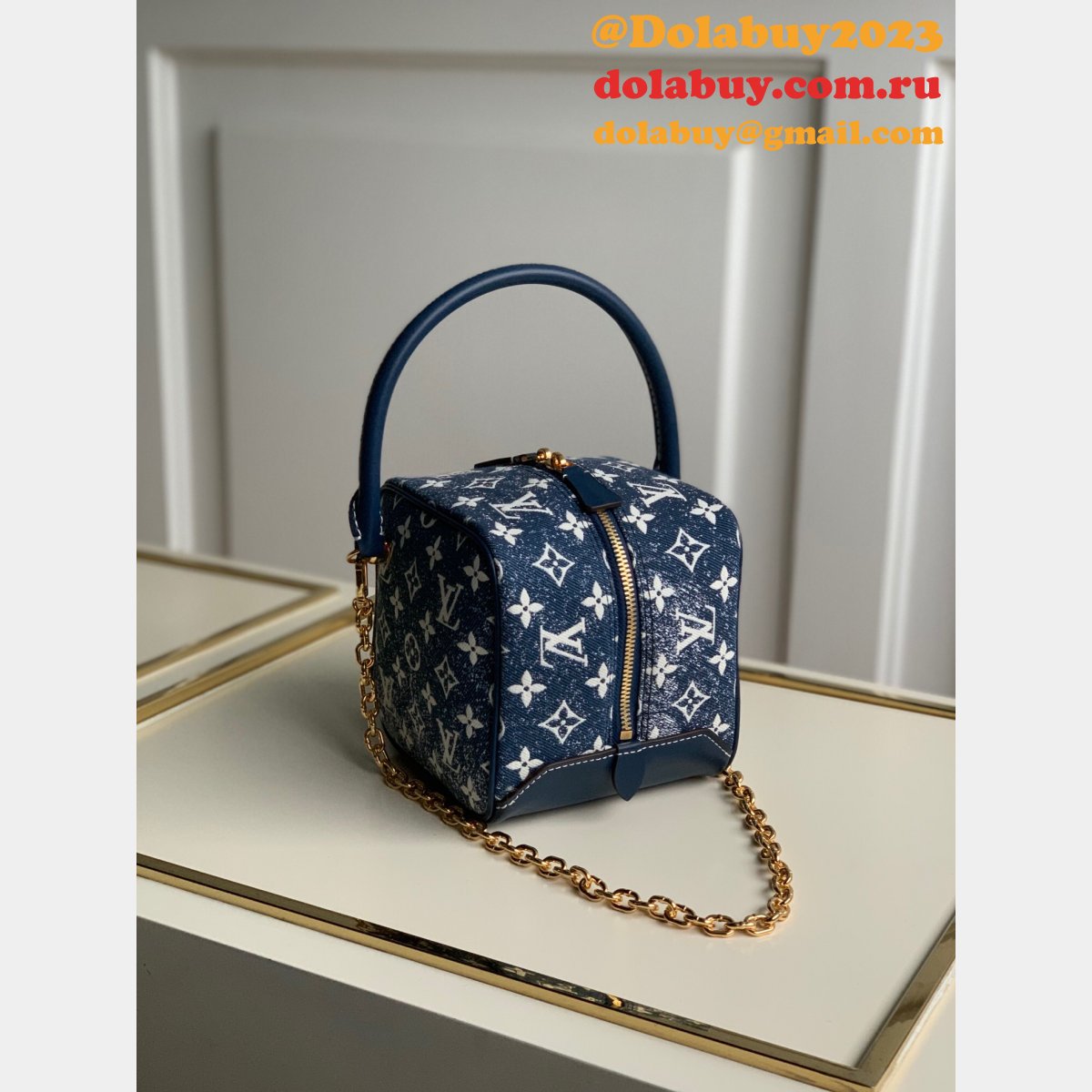 Copy AAA+ Louis Vuitton Replicas Square Bag M59611 Blue