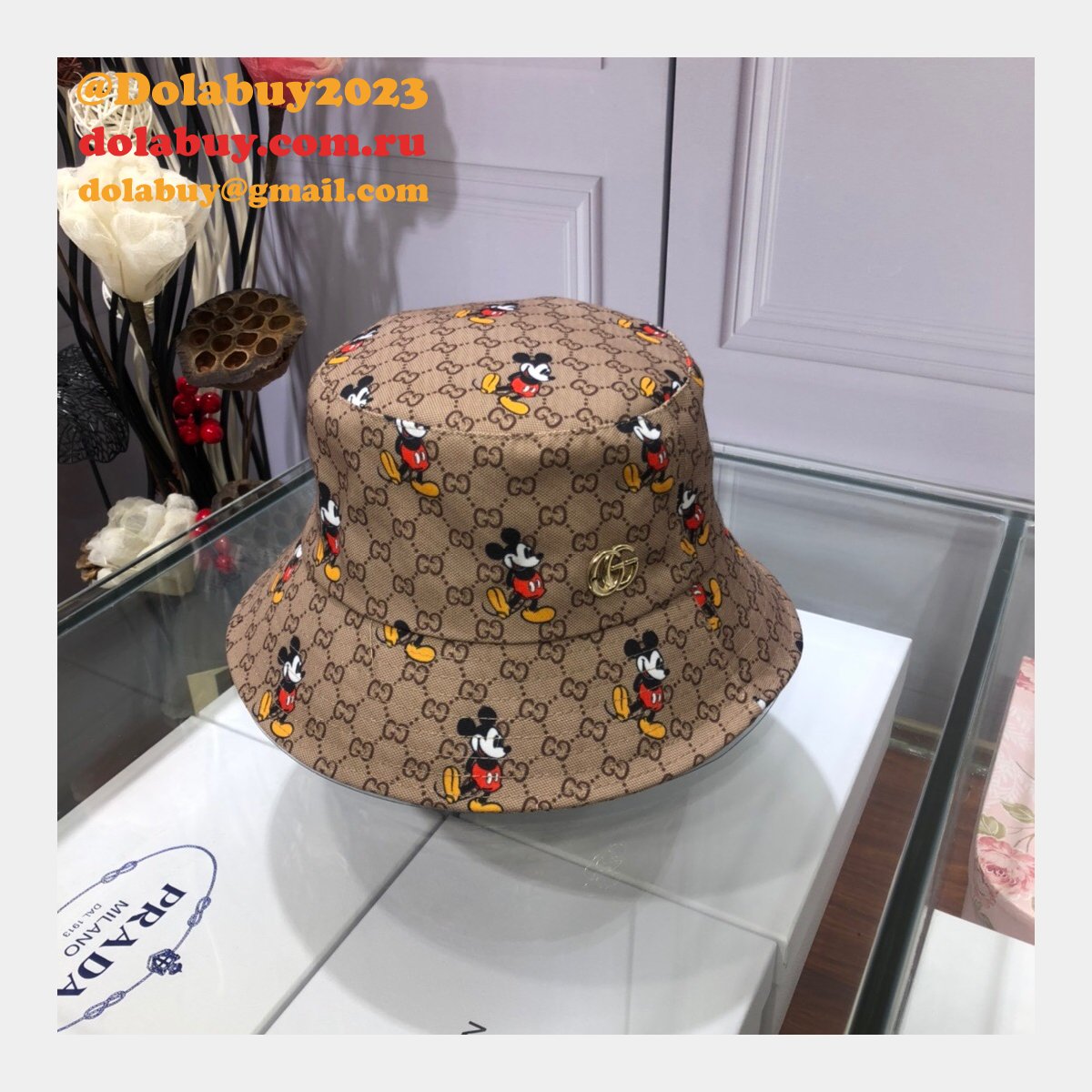 7 star G*u*i mickey fisherman hat