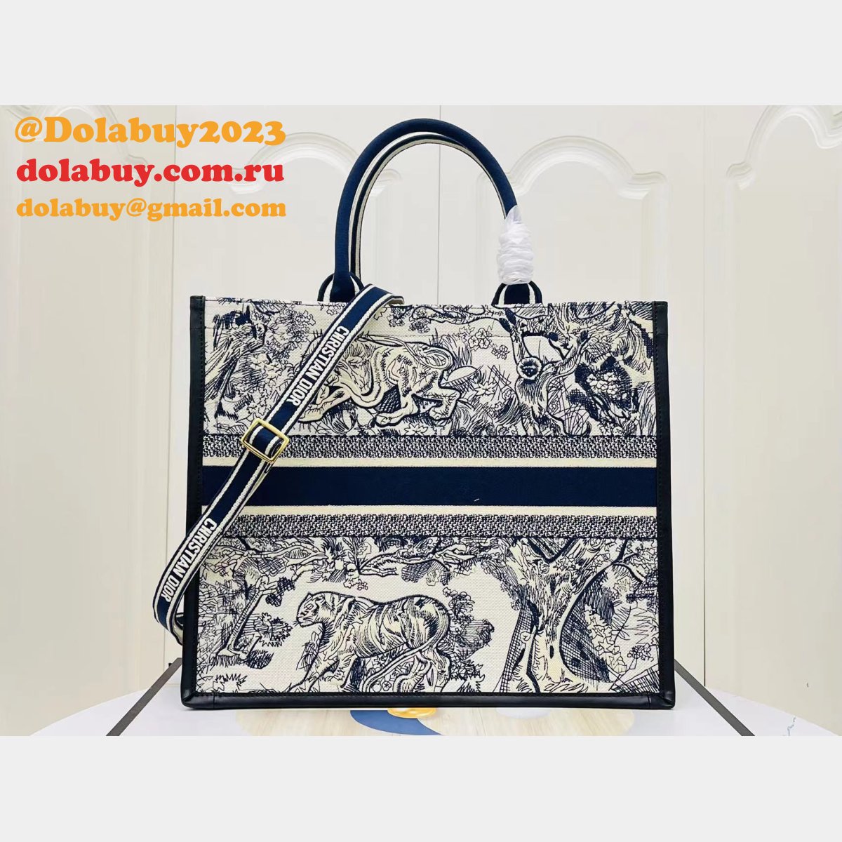 Luxury Dior Book tote with strap new 1286 all size