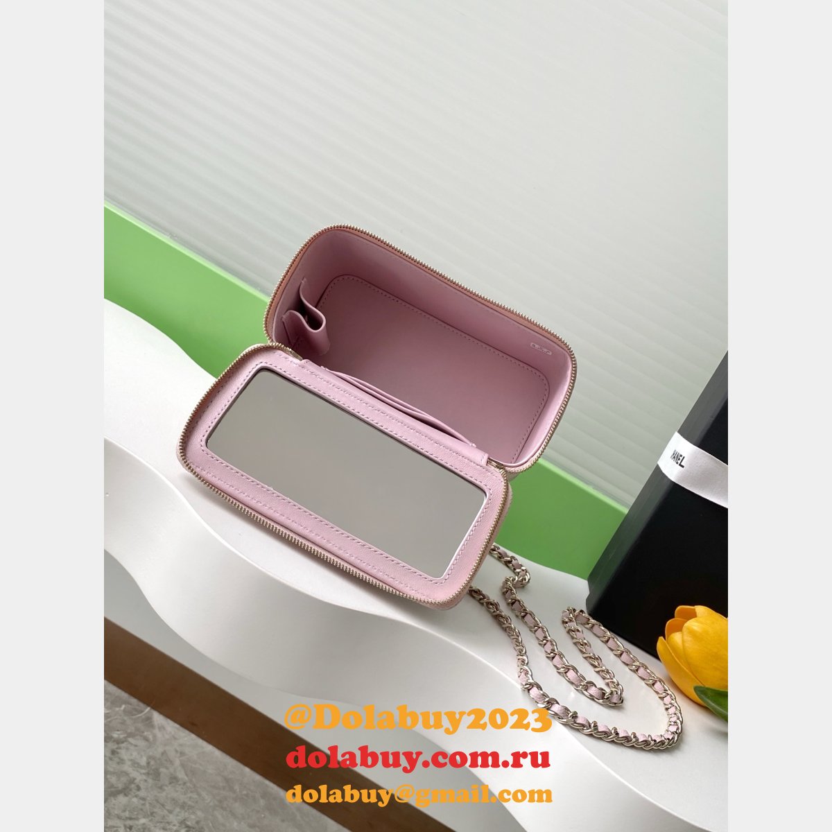 AP4590 1:1 Mirror Chain Shoulder Vanity Bag