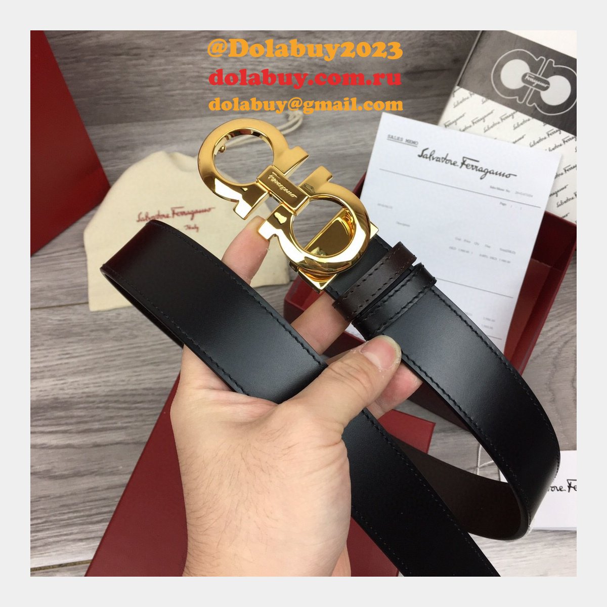 Replica Designer Salvatore Ferragamo 35 mm Black Belts
